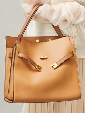 Tory Burch Lee Radziwill Double Bag - Size Large